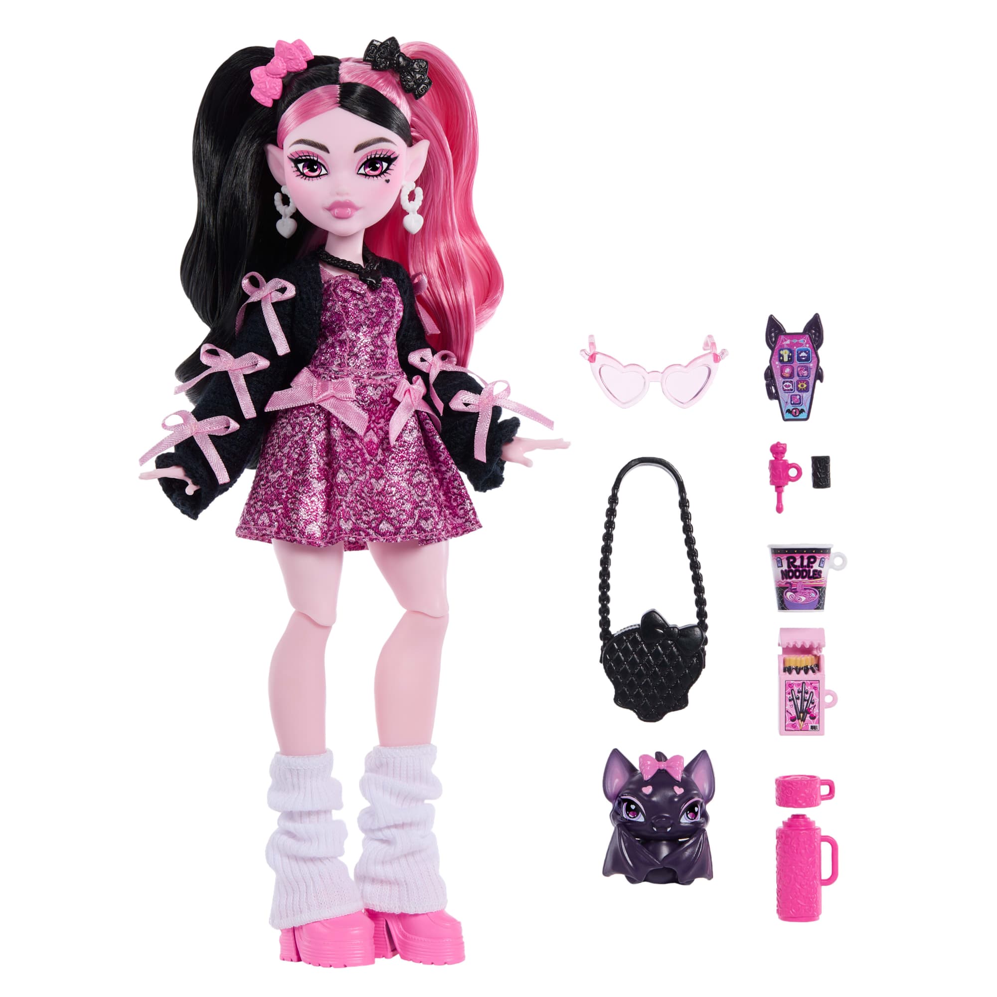 MONSTER HIGH MUÑECA DRACULAURA - 3 - CALCETINES BLANCOS - 2