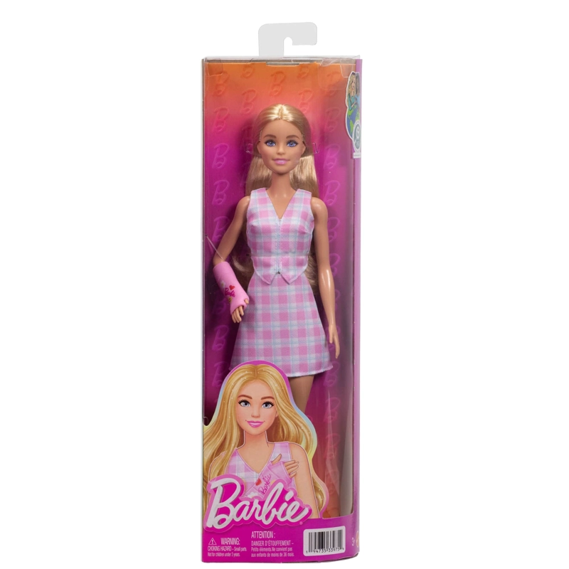 BARBIE FASHIONISTAS - 243 - TRAJE DE CUADROS + YESO - 3