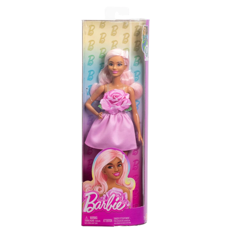 BARBIE FASHIONISTAS - 238 - VESTIDO ROSA SIN TIRANTES - 5