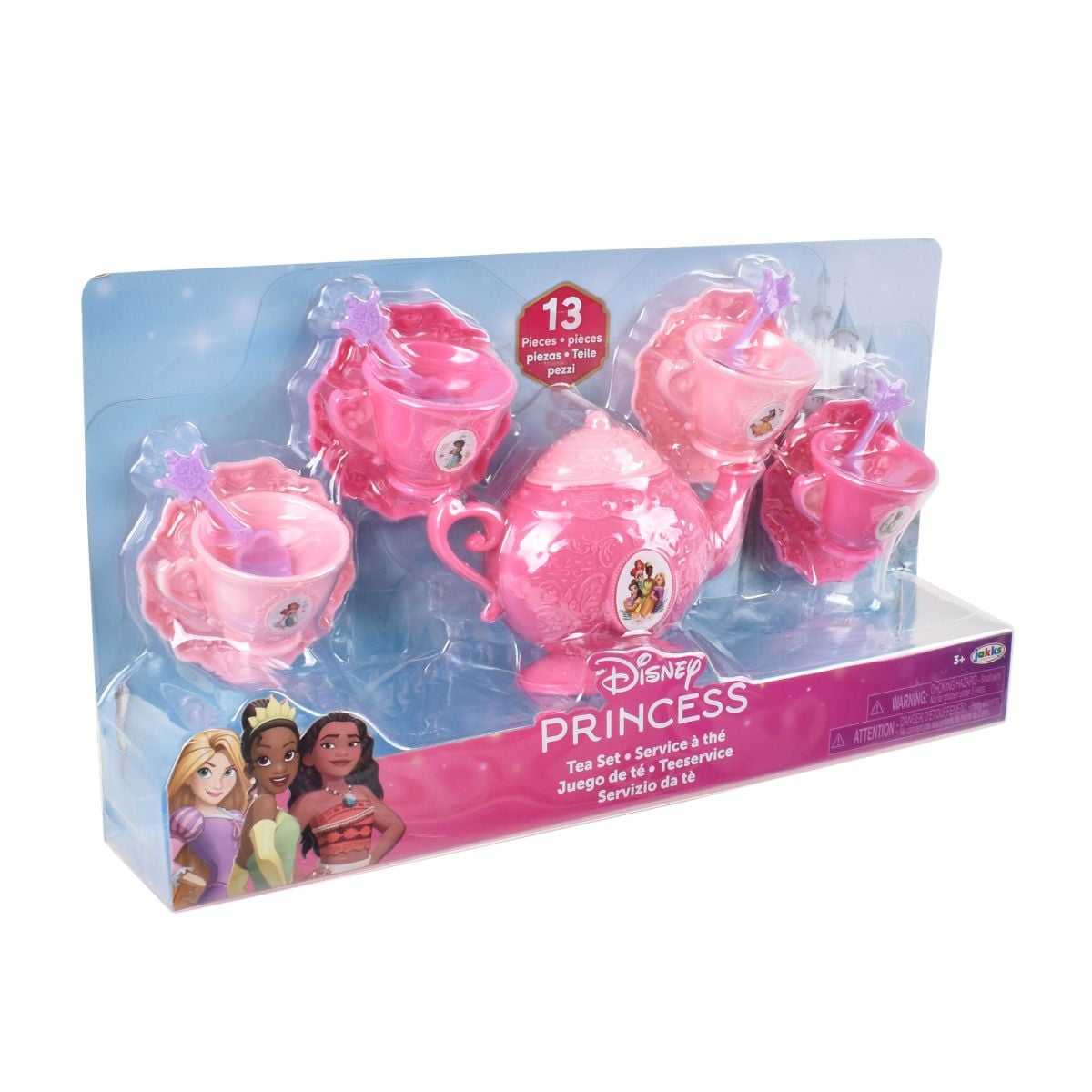 MINI SET DE TE  CON CUCHARAS - PRINCESAS TETERA ROSA OSCURO - 4