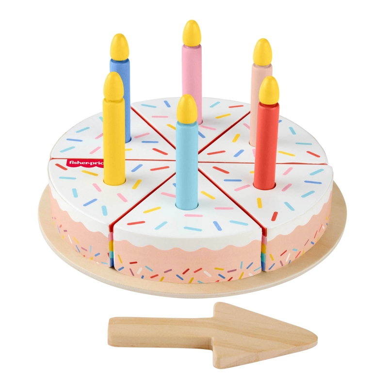 FISHER-PRICE JUGUETE PARA BEBE S PASTEL CUMPLEAÑOS DE MADERA - 1