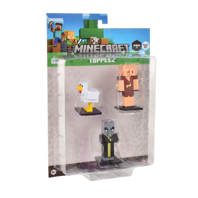 SET 3 FIGURAS 6 CMS TOPPEEZ MINECRAFT - GALLINA - 4