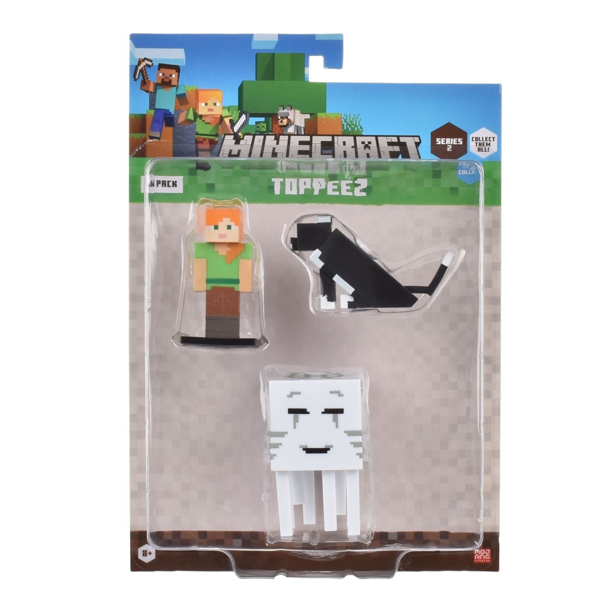 SET 3 FIGURAS 6 CMS TOPPEEZ MINECRAFT - ALEX - 3