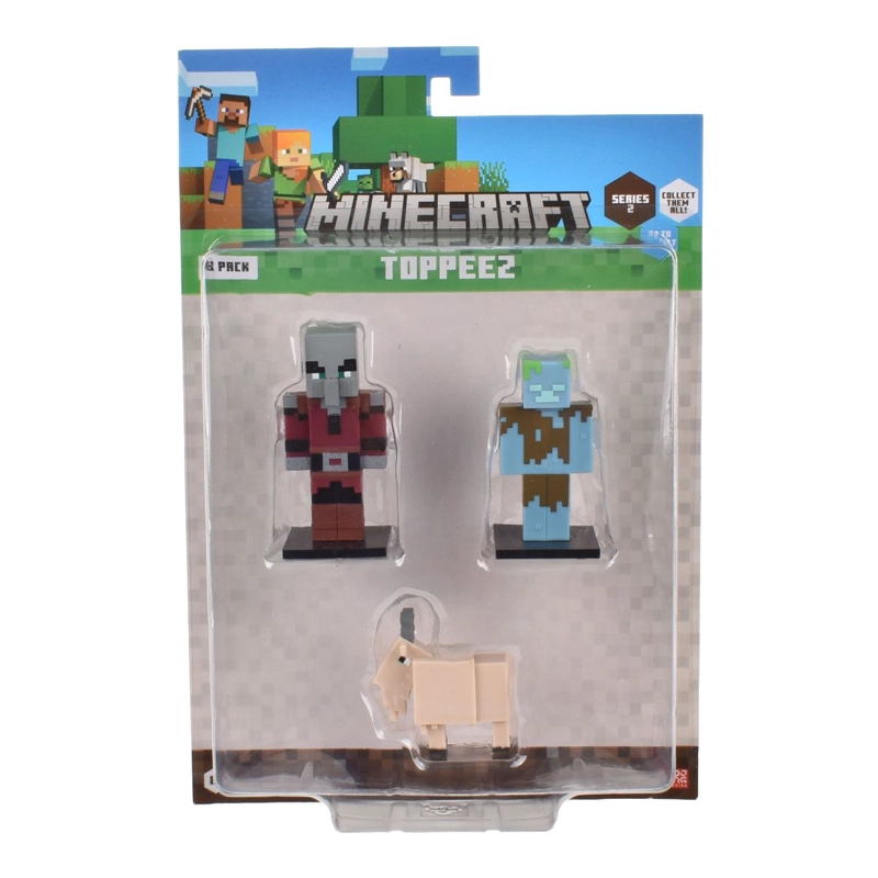SET 3 FIGURAS 6 CMS TOPPEEZ MINECRAFT - SAQUEADOR - 3
