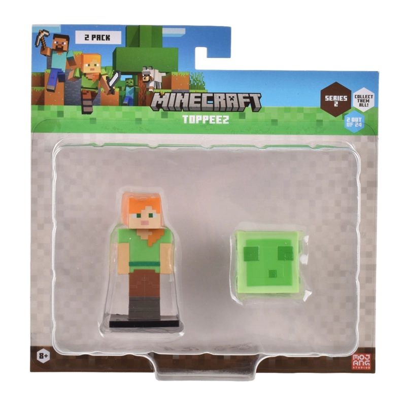 SET 2 FIGURAS 6 CMS TOPPEEZ MINECRAFT - ALEX - 3