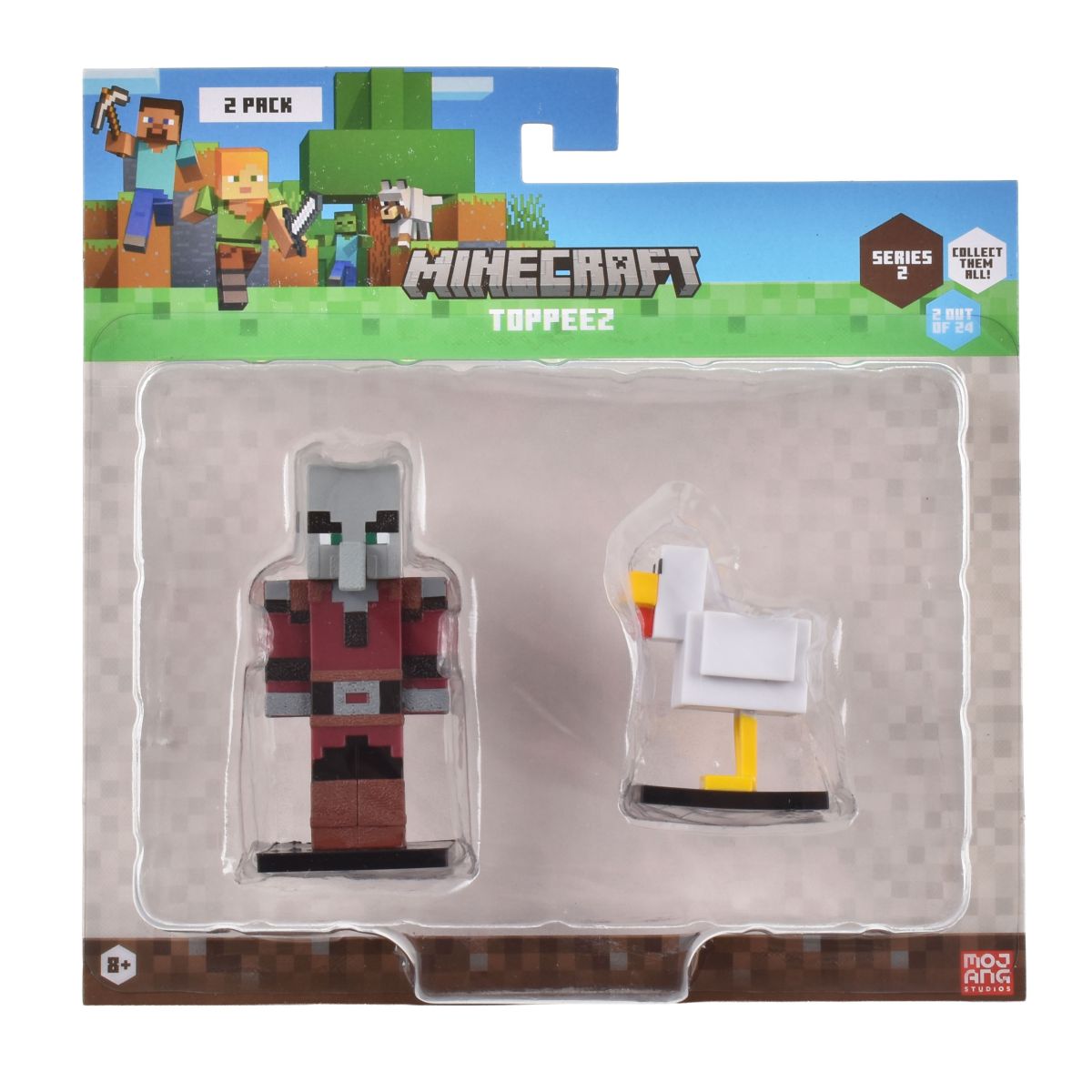 SET 2 FIGURAS 6 CMS TOPPEEZ MINECRAFT - SAQUEADOR - 3