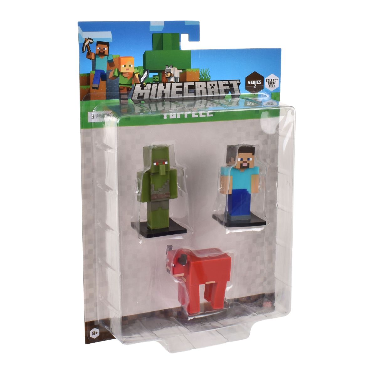 SET 3 FIGURAS 6 CMS TOPPEEZ MINECRAFT - STEVE - 3