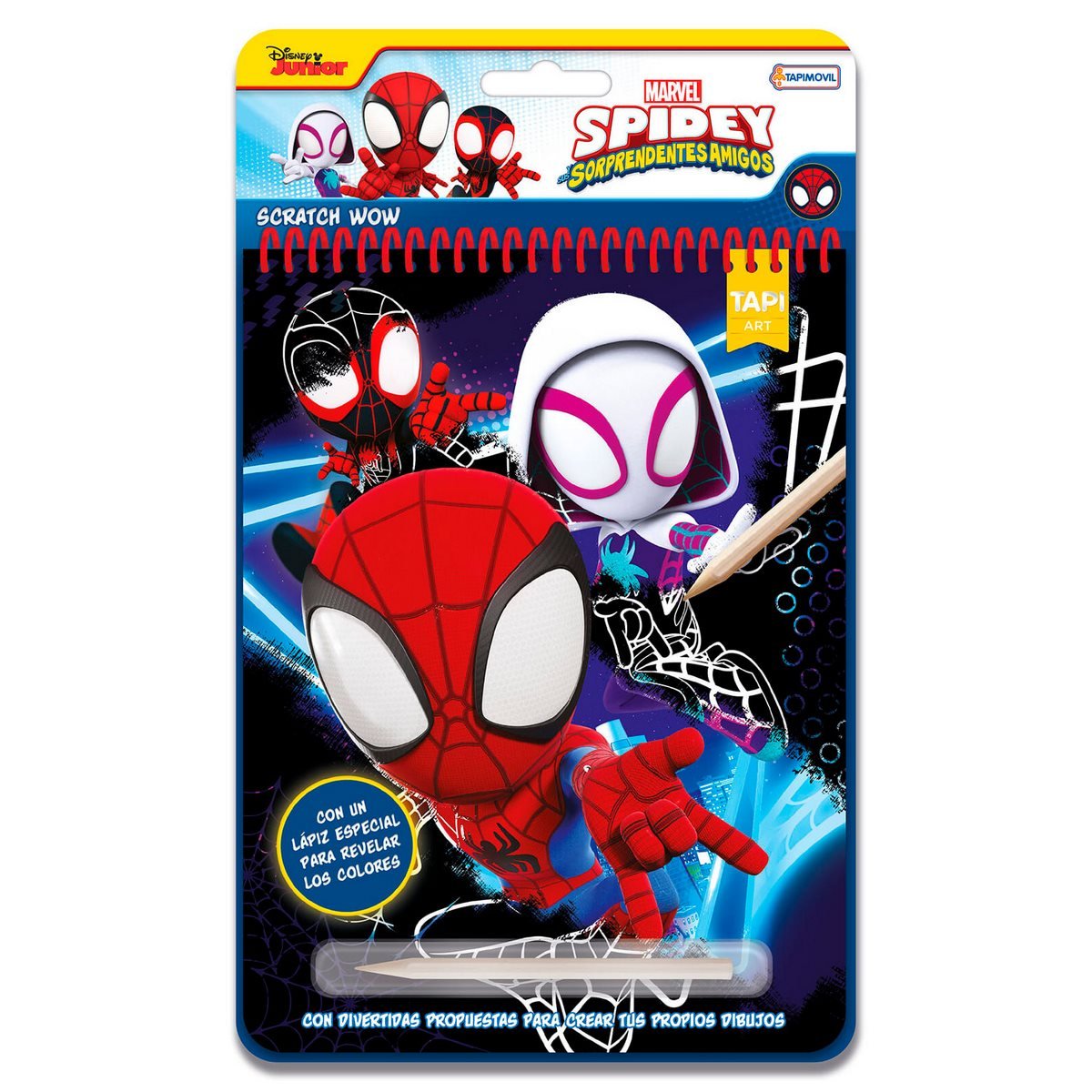 LIBRO CON ACTIVIDADES PARA RASPAR CON LAPIZ – SPIDERMAN - 1