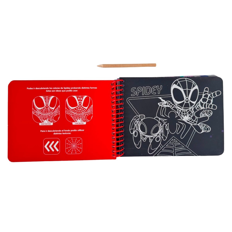 LIBRO CON ACTIVIDADES PARA RASPAR CON LAPIZ – SPIDERMAN - 3