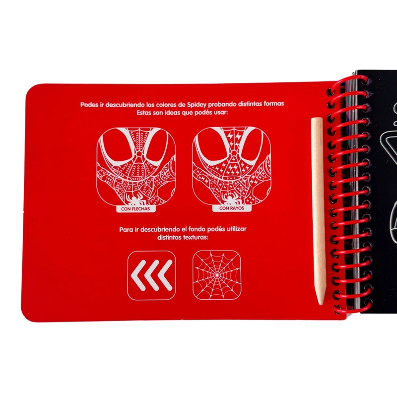 LIBRO CON ACTIVIDADES PARA RASPAR CON LAPIZ – SPIDERMAN - 4