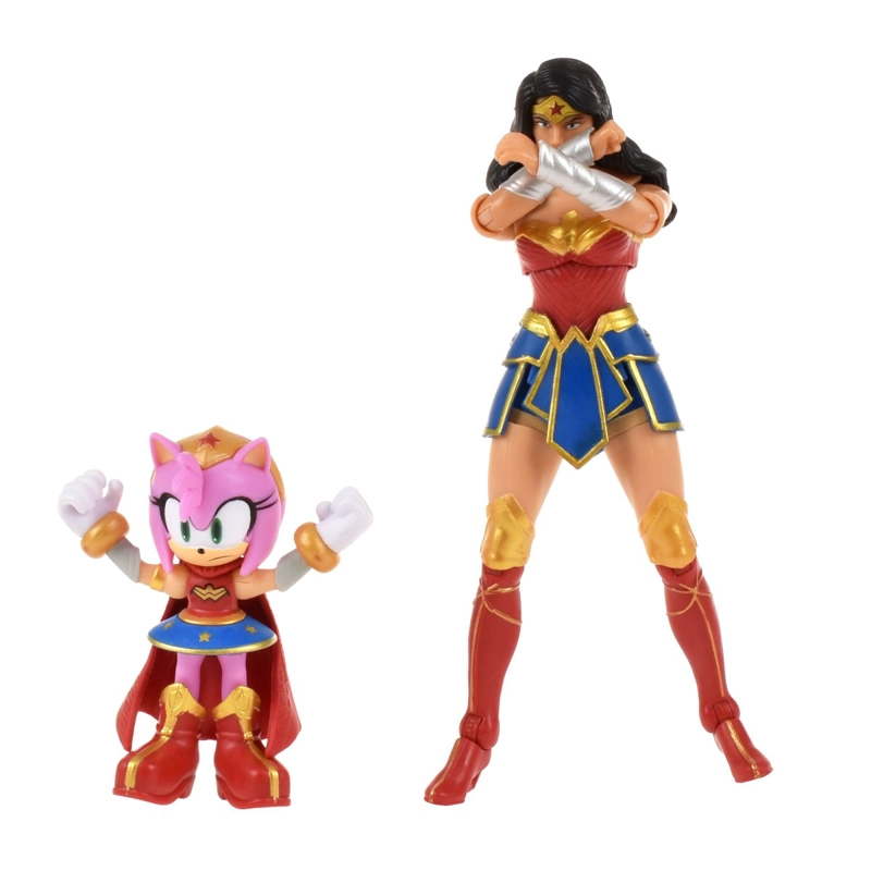 SET 2 FIGURAS DE 6 Y 13 CM SONIC DC COMICS - AMY WONDER WOMAN - 1