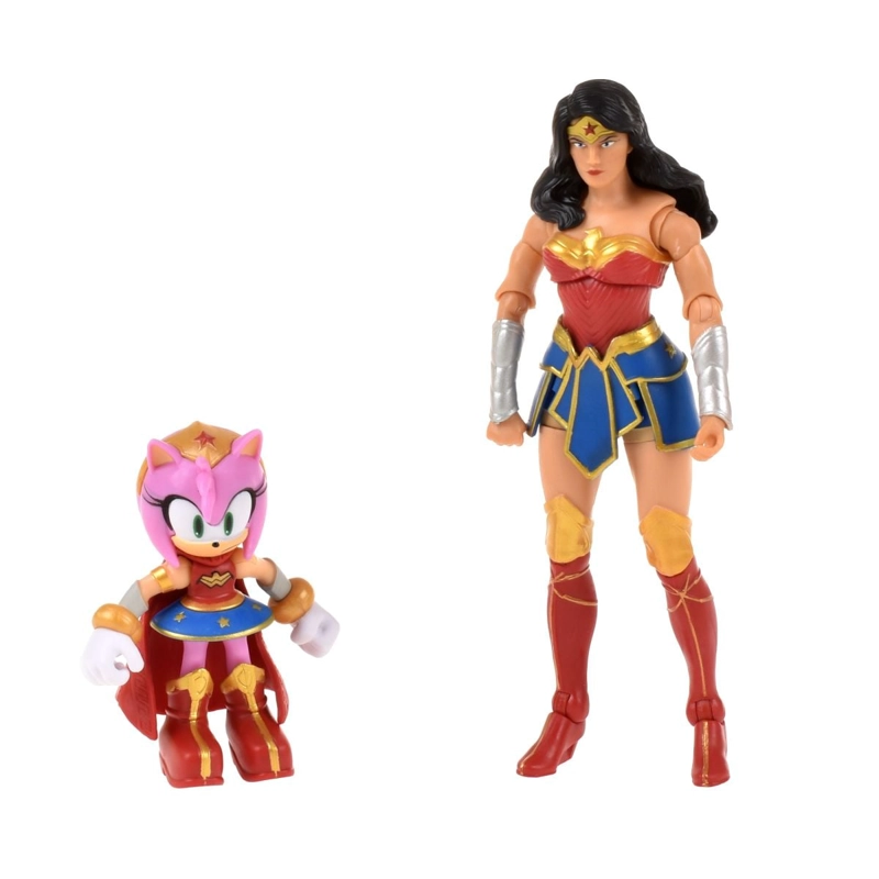 SET 2 FIGURAS DE 6 Y 13 CM SONIC DC COMICS - AMY WONDER WOMAN - 4