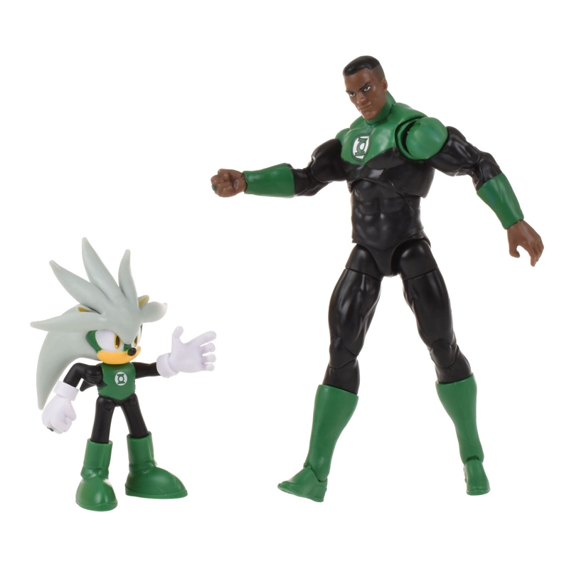 SET 2 FIGURAS DE 6 Y 13 CM SONIC DC COMICS - SILVER GREEN LANTERN - 4
