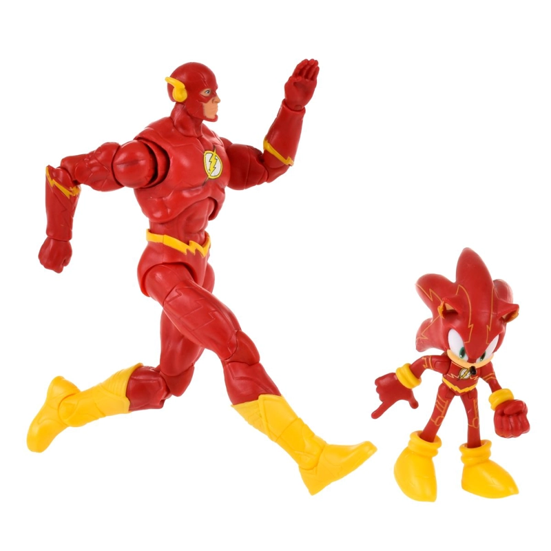 SET 2 FIGURAS DE 6 Y 13 CM SONIC DC COMICS - SONIC THE FLASH - 1