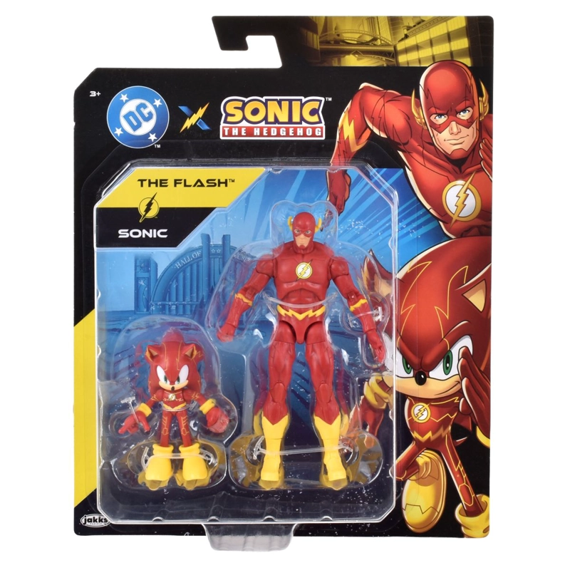 SET 2 FIGURAS DE 6 Y 13 CM SONIC DC COMICS - SONIC THE FLASH - 3