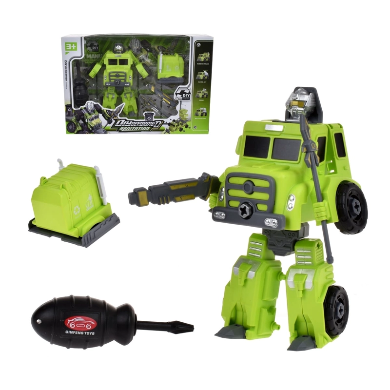 VEHICULO TRANSFORMABLE Y ARMABLE CON DESTORNILLADOR - 1