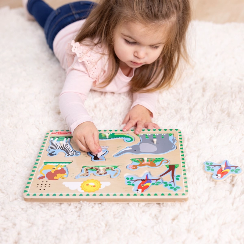 PUZZLE ENCAJE MADERA GRANJA CON SONIDO MELISSA AND DOUG - 5