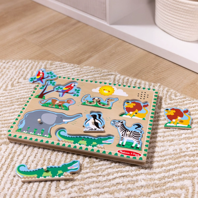 PUZZLE ENCAJE MADERA GRANJA CON SONIDO MELISSA AND DOUG - 6