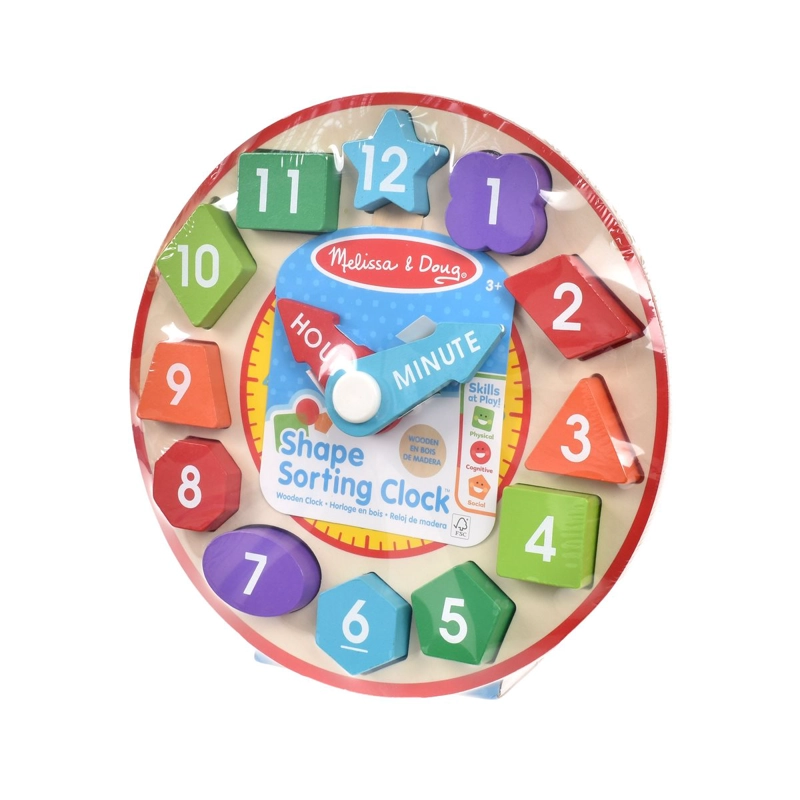 RELOJ CON FIGURAS DE ENCAJE DE MADERA MELISSA AND DOUG - 2