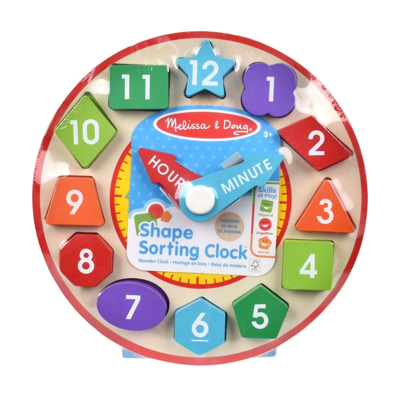 RELOJ CON FIGURAS DE ENCAJE DE MADERA MELISSA AND DOUG - 3