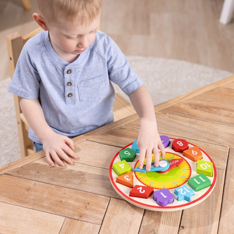RELOJ CON FIGURAS DE ENCAJE DE MADERA MELISSA AND DOUG - 7
