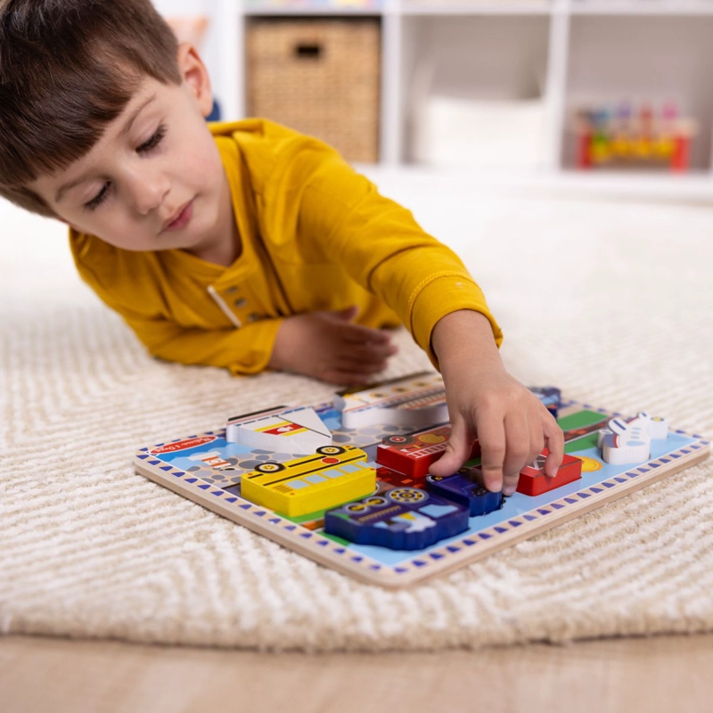 PUZZLE ENCAJE DE MADERA 3D MELISSA AND  DOUG - VEHICULOS - 6
