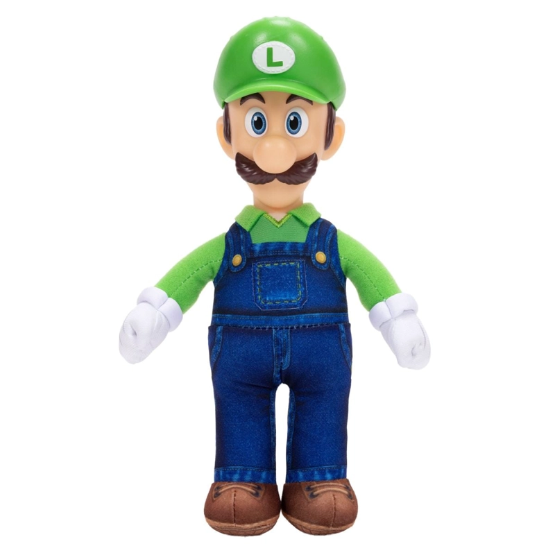 PELUCHE CON CABEZA PLASTICA 23 CM NINTENDO PELICULA - LUIGI - 1