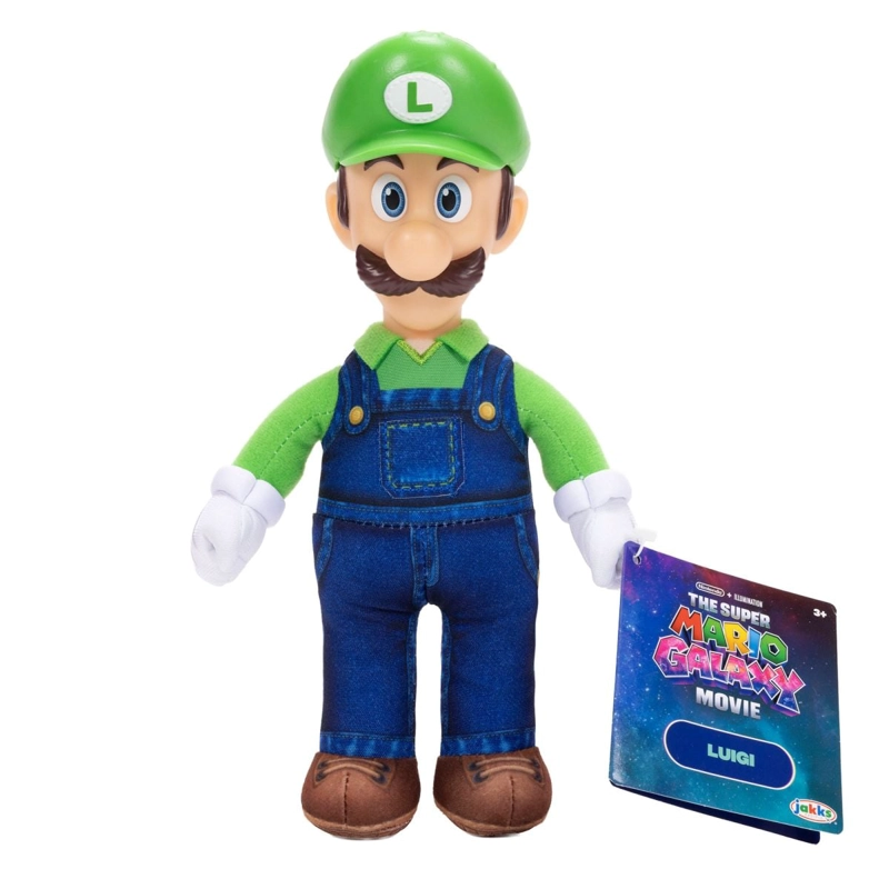PELUCHE CON CABEZA PLASTICA 23 CM NINTENDO PELICULA - LUIGI - 3