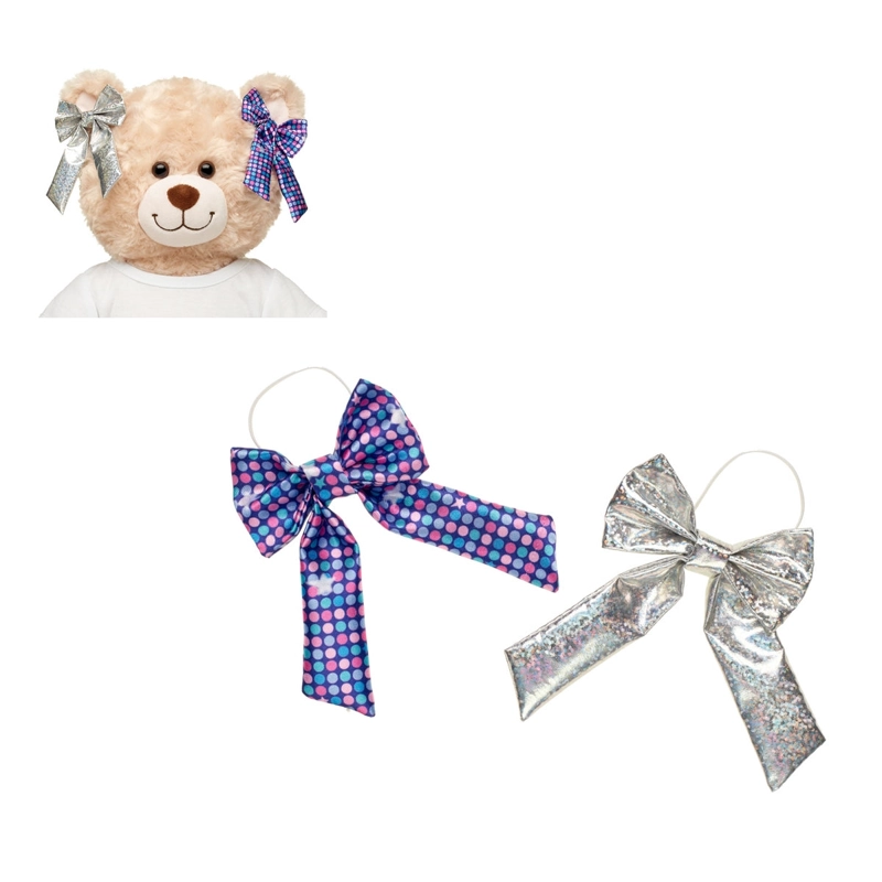 SET 2 CINTAS MORADAS HOLOGRAFICAS HONEY GIRLS BUILD-A-BEAR - 2
