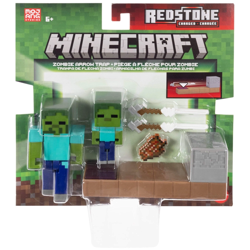 MINECRAFT 3.25 PULADAS CON MECANISMO DE ACTIVACION DE PIEDRA ROJA - TRAMPA DE FLECHA ZOMBI - 1