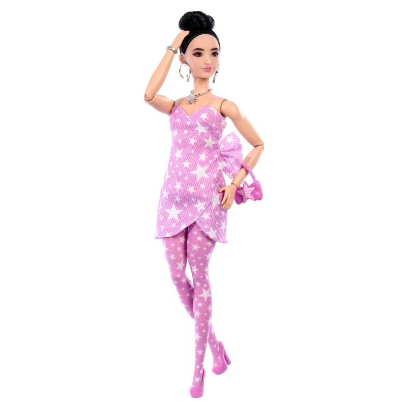 BARBIE FASHIONISTA DELUXE STYLE MUÑECA CON VESTIDO ROSA - 5