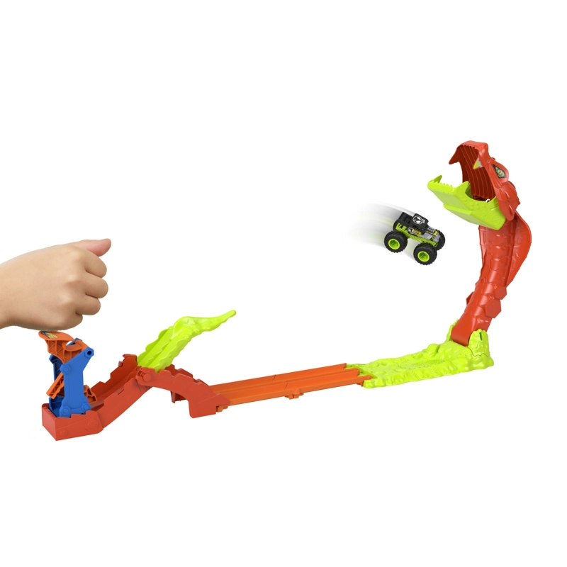 HOT WHEELS  PISTA DE JUGUETE PISTA MONSTER TRUCKS MORDIDA DE SERPIENTE - 3