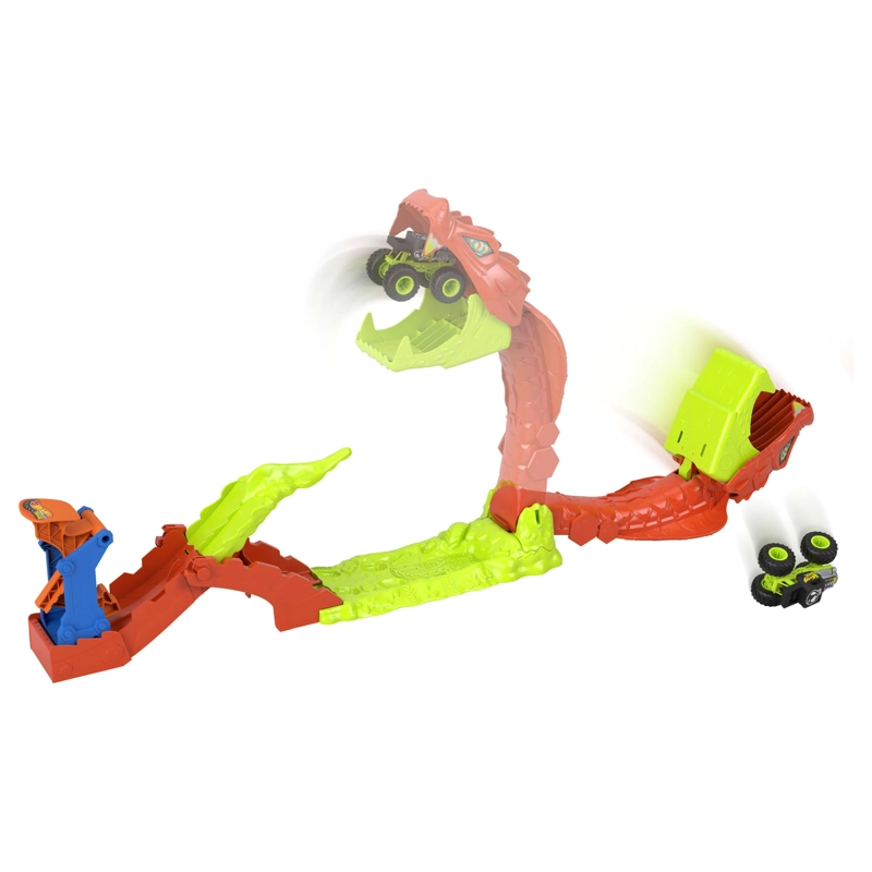 HOT WHEELS  PISTA DE JUGUETE PISTA MONSTER TRUCKS MORDIDA DE SERPIENTE - 5