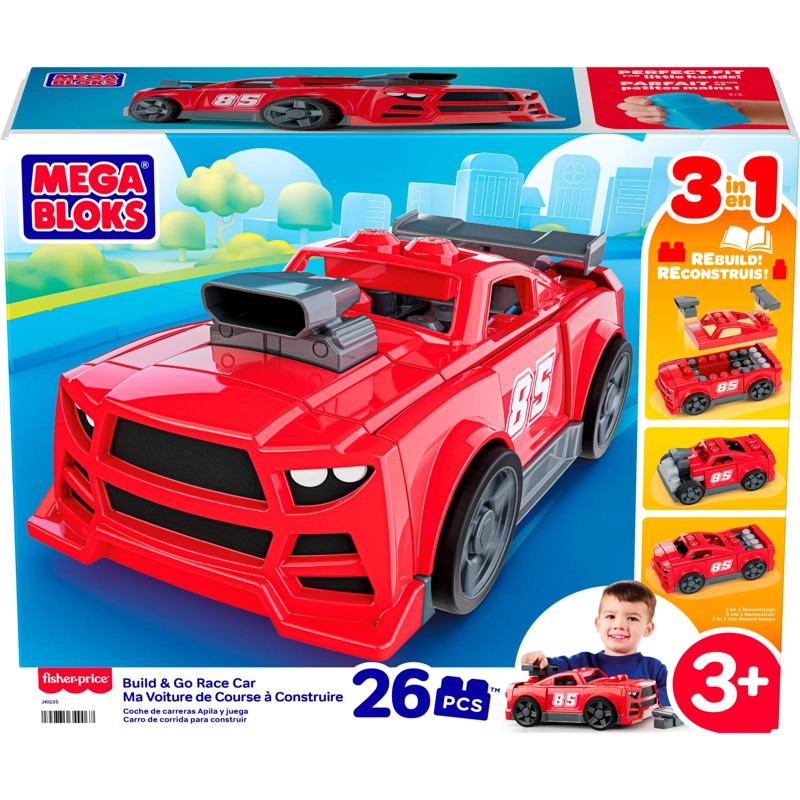 MEGA BLOKS   3 EN 1 AUTO ARMA Y ACELERA - 7
