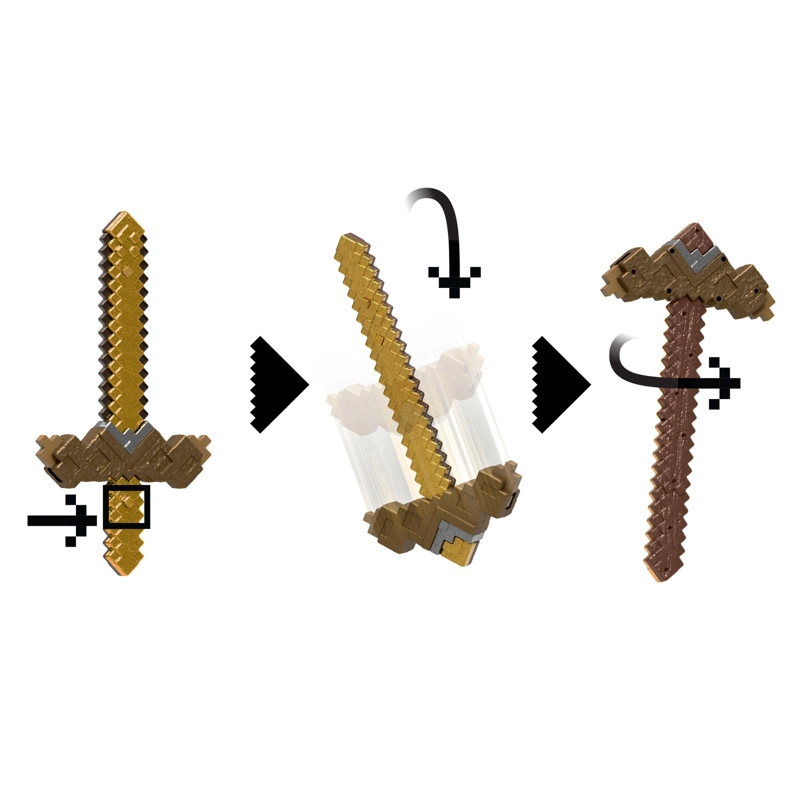 MINECRAFT JUGUETE ESPADA PICO TRANSFORMABLE VERSION INVENTOR - 4