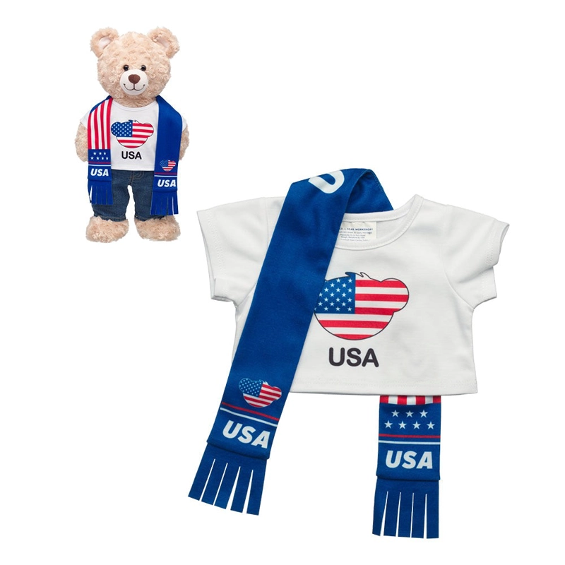 SET POLERA Y BUFANDA USA BUILD-A-BEAR - 1