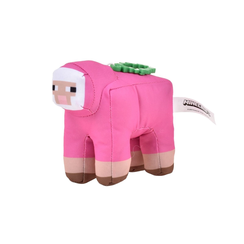 PELUCHE CON CLIP MINECRAFT - OVEJA ROSA - 1