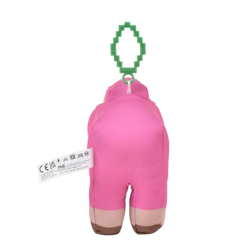 PELUCHE CON CLIP MINECRAFT - OVEJA ROSA - 3