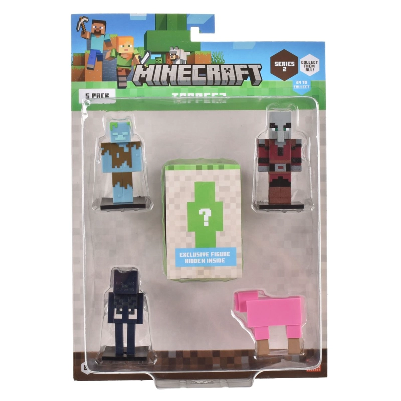 SET 5 FIGURAS 6 CMS TOPPEEZ MINECRAFT - AHOGADO - 1