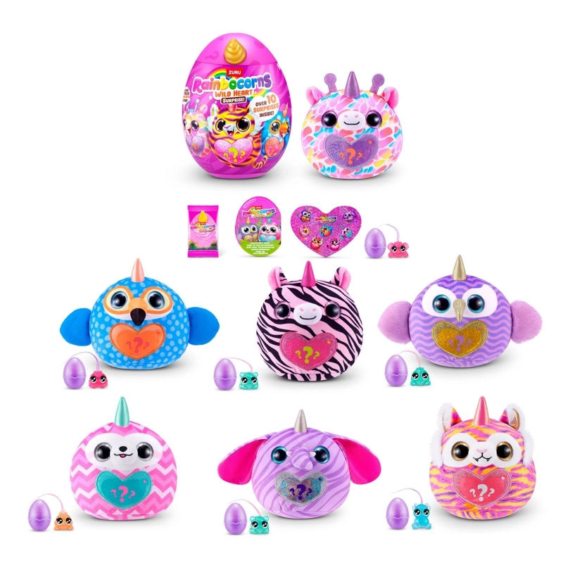 HUEVO SORPRESA SPARKLE HEART RAINBOCORNS DE ZURU MODELOS SURTIDOS - 1