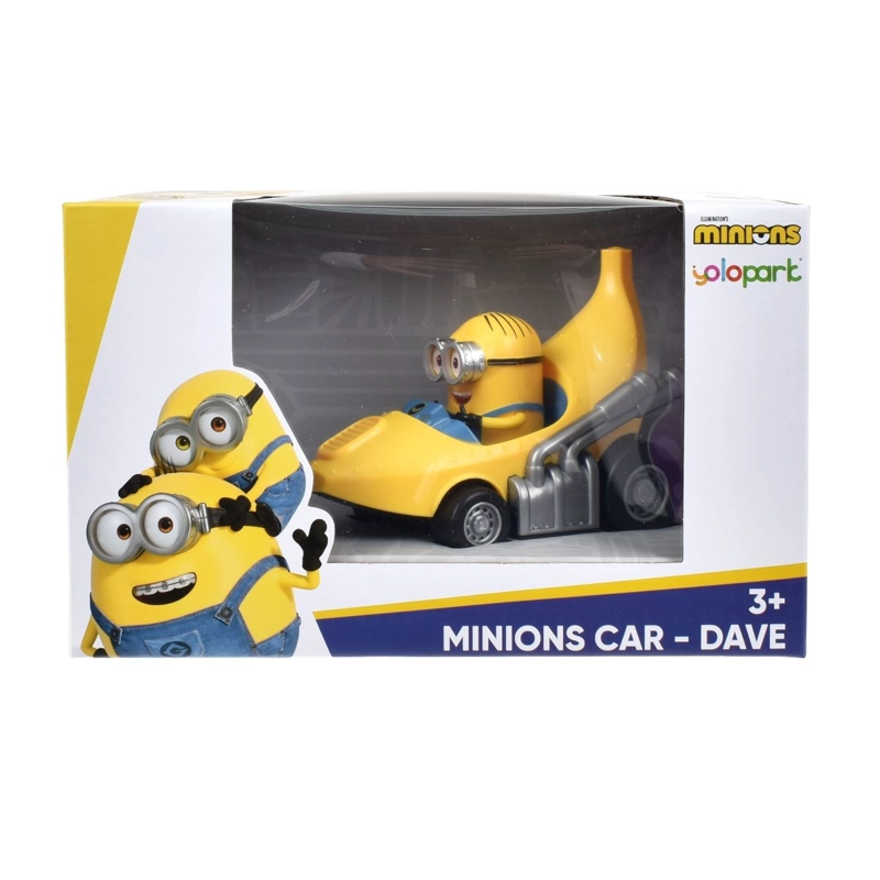 VEHICULO A FRICCION CON FORMA DE BANANA MINIONS - DAVE - 3
