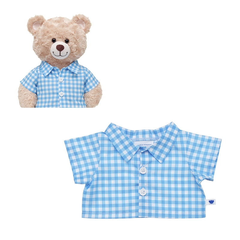 CAMISA CUADRILLE AZUL BUILD-A-BEAR - 1