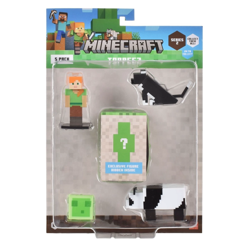 SET 5 FIGURAS 6 CMS TOPPEEZ MINECRAFT - ALEX - 1