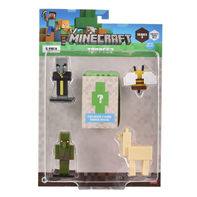 SET 5 FIGURAS 6 CMS TOPPEEZ MINECRAFT - EVOCADOR - 1