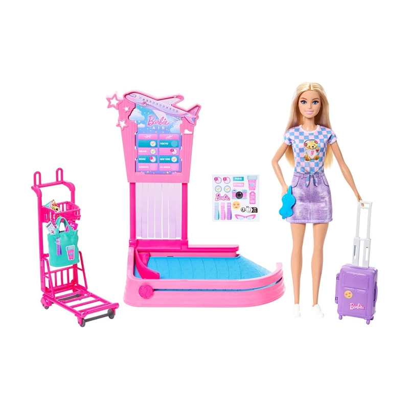 BARBIE  SET DE JUEGO CON MUÑECA AVENTURAS DE VIAJE - 1