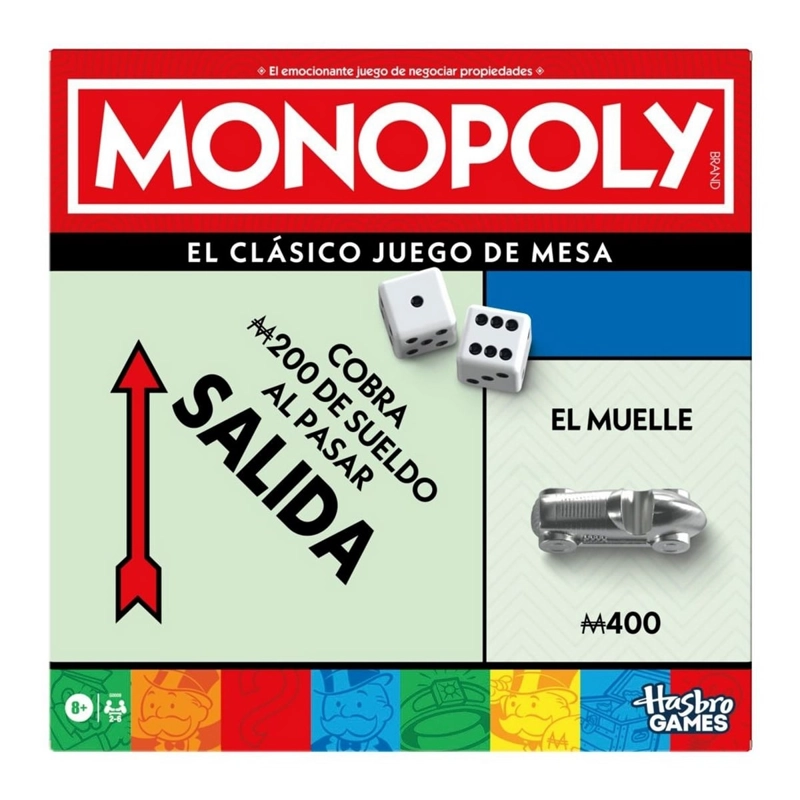 JUEGO DE MESA MONOPOLY CL�SICO HASBRO - 3