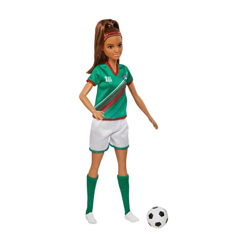 BARBIE JUGADORA DE FUTBOL PLAYERA VERDE - 2