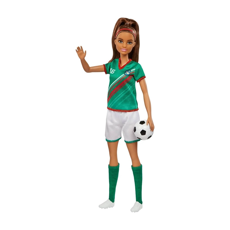 BARBIE JUGADORA DE FUTBOL PLAYERA VERDE - 3