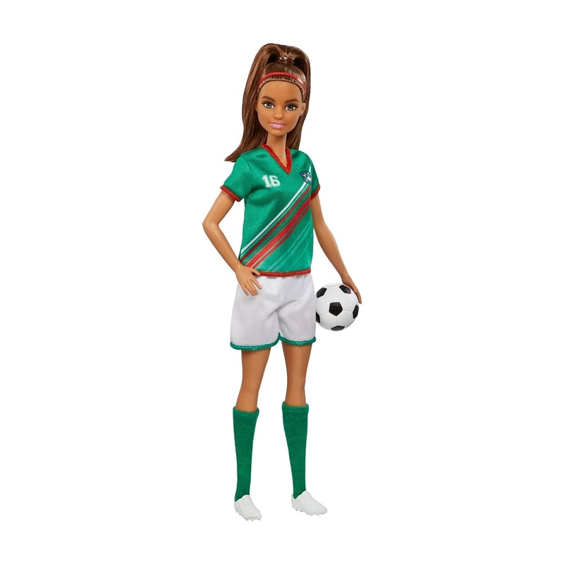 BARBIE JUGADORA DE FUTBOL PLAYERA VERDE - 5