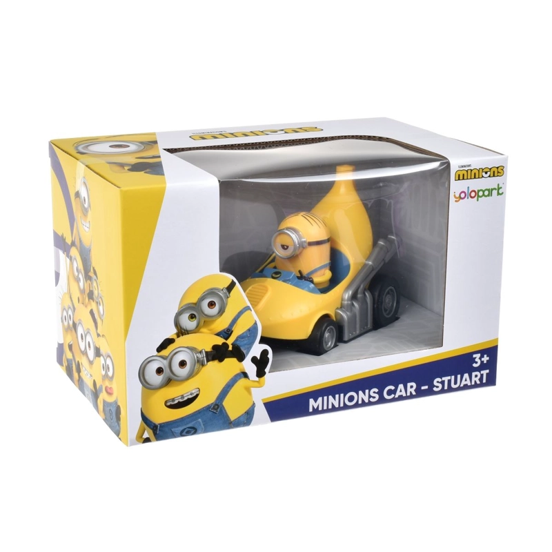 VEHICULO A FRICCION CON FORMA DE BANANA MINIONS - STUART - 2